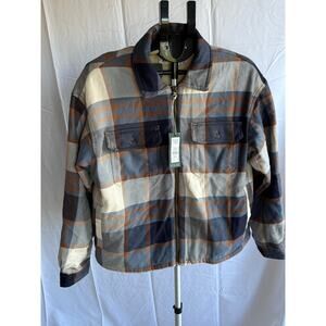 (NWT) Alpine Design Women’s Plaid Sherpa Lined Shirt Jacket Size L